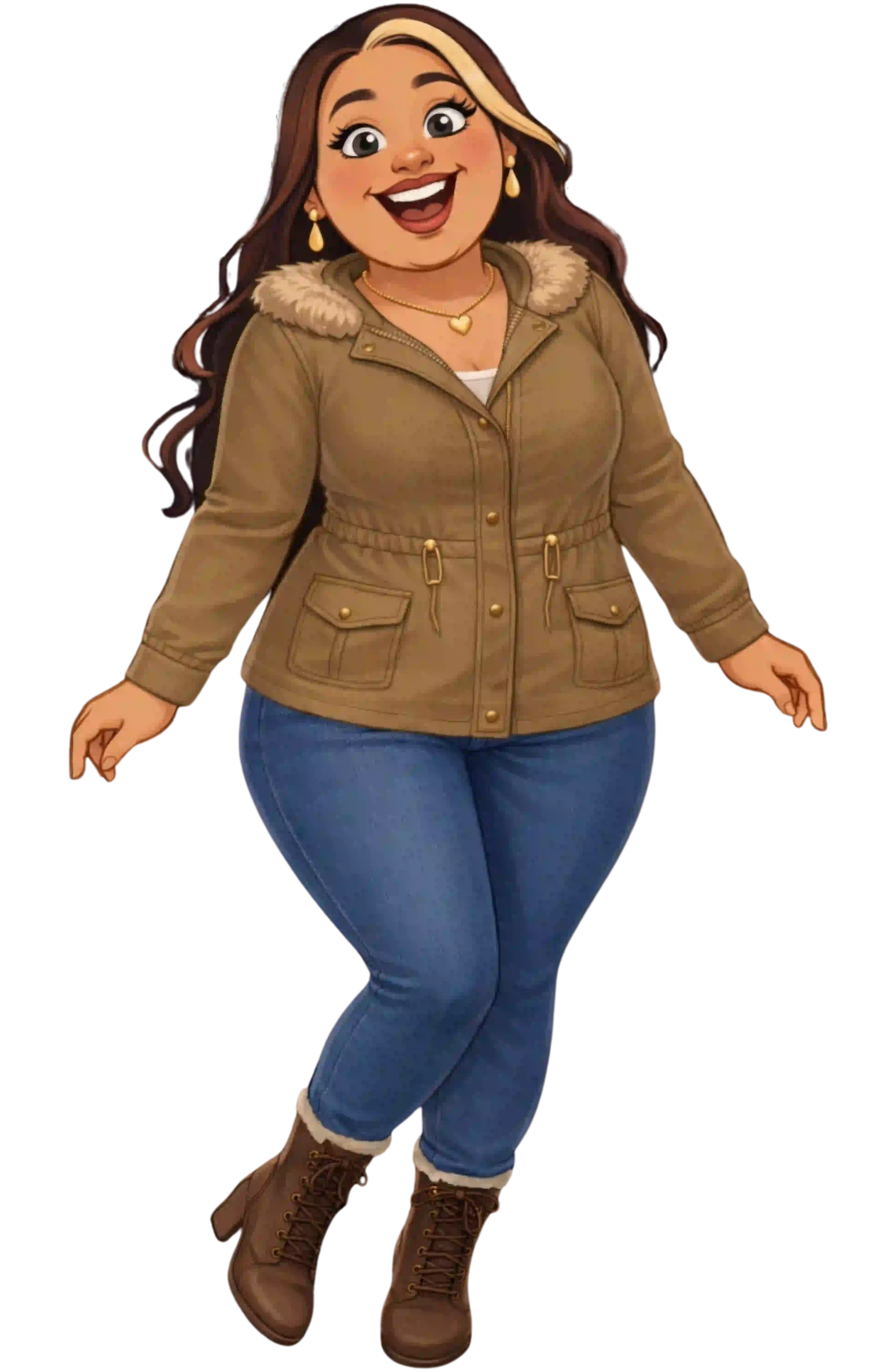Monita con chamarras