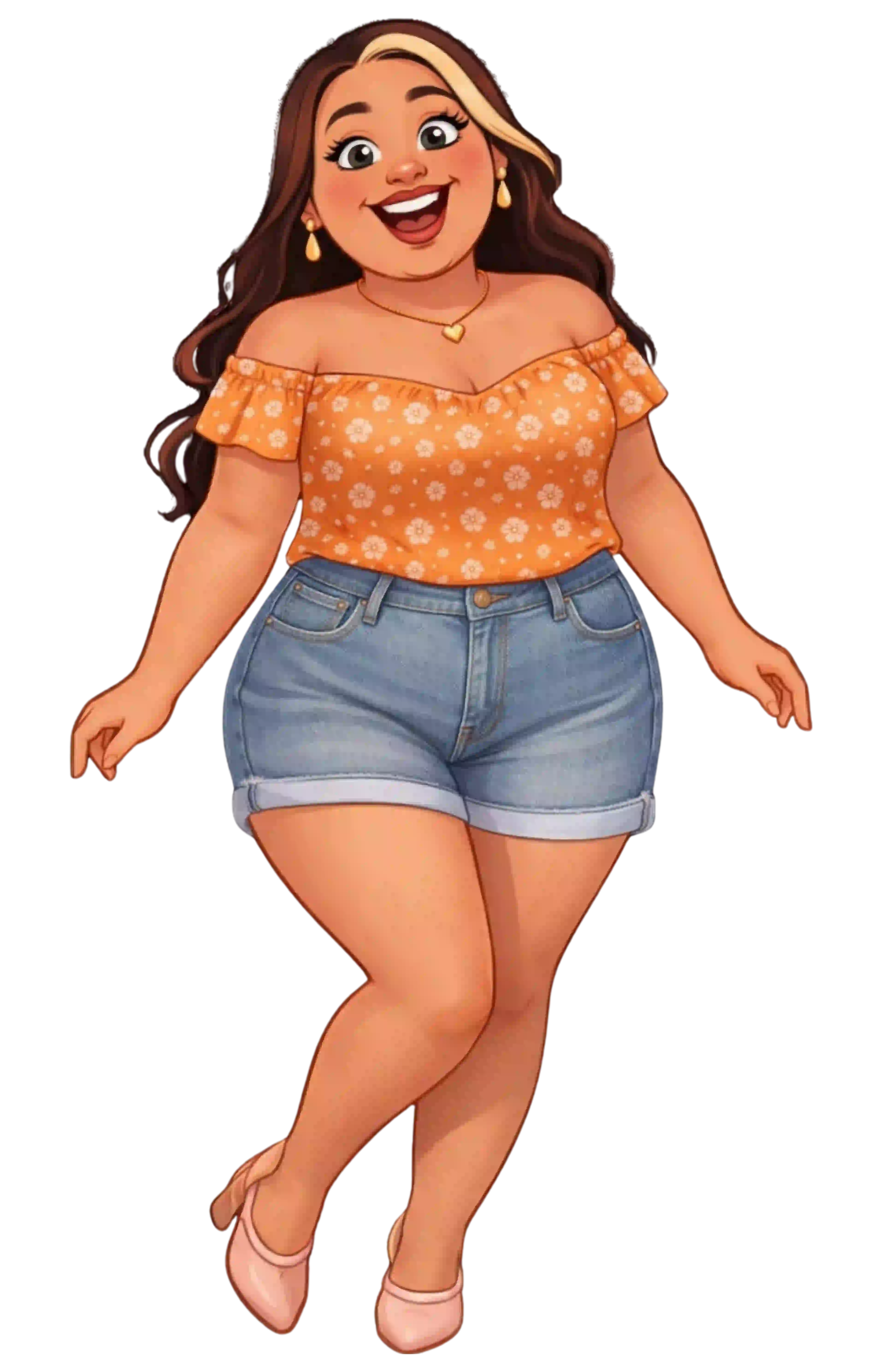 Monita con shorts