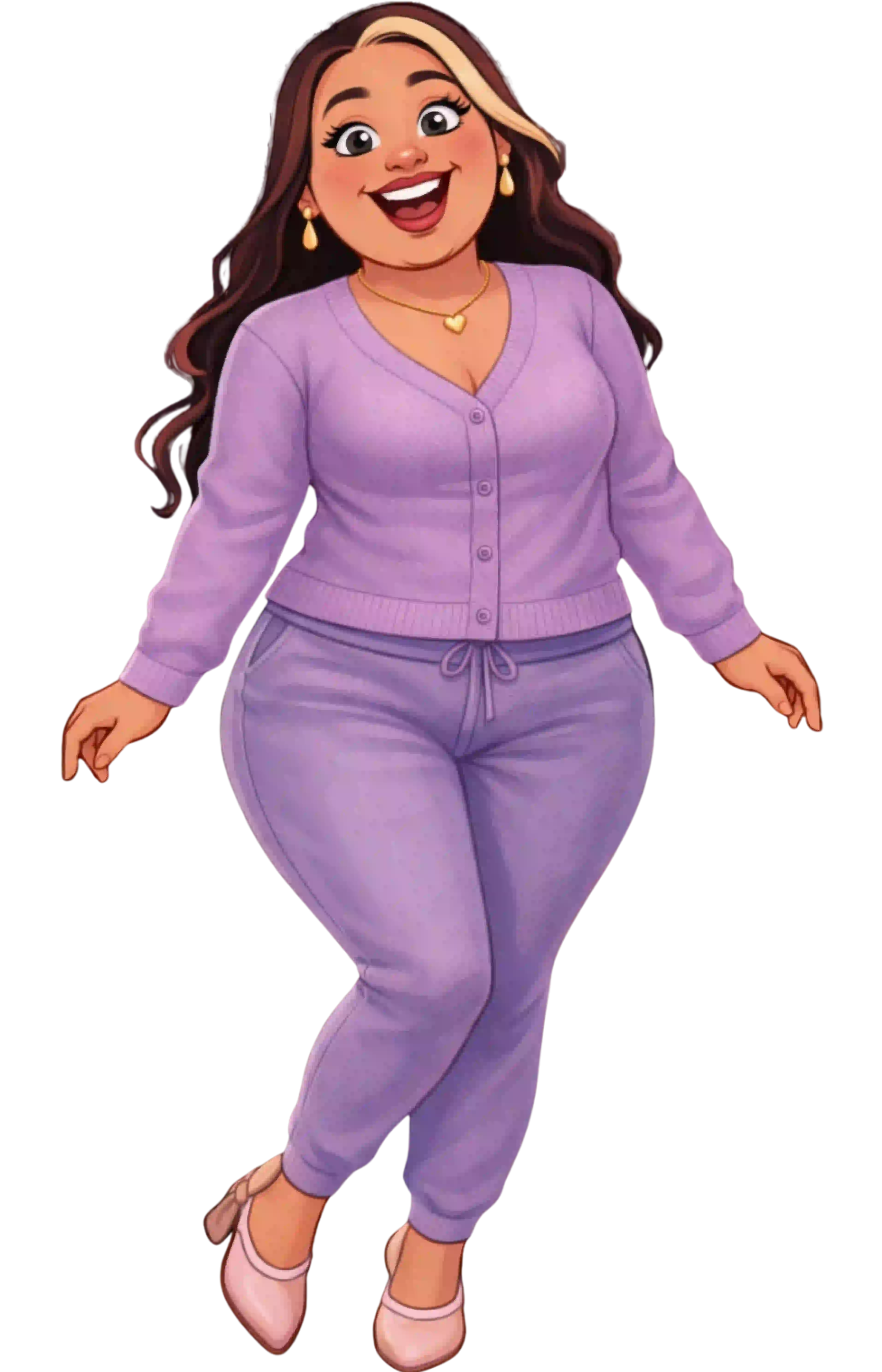 Monita con suéter y pants