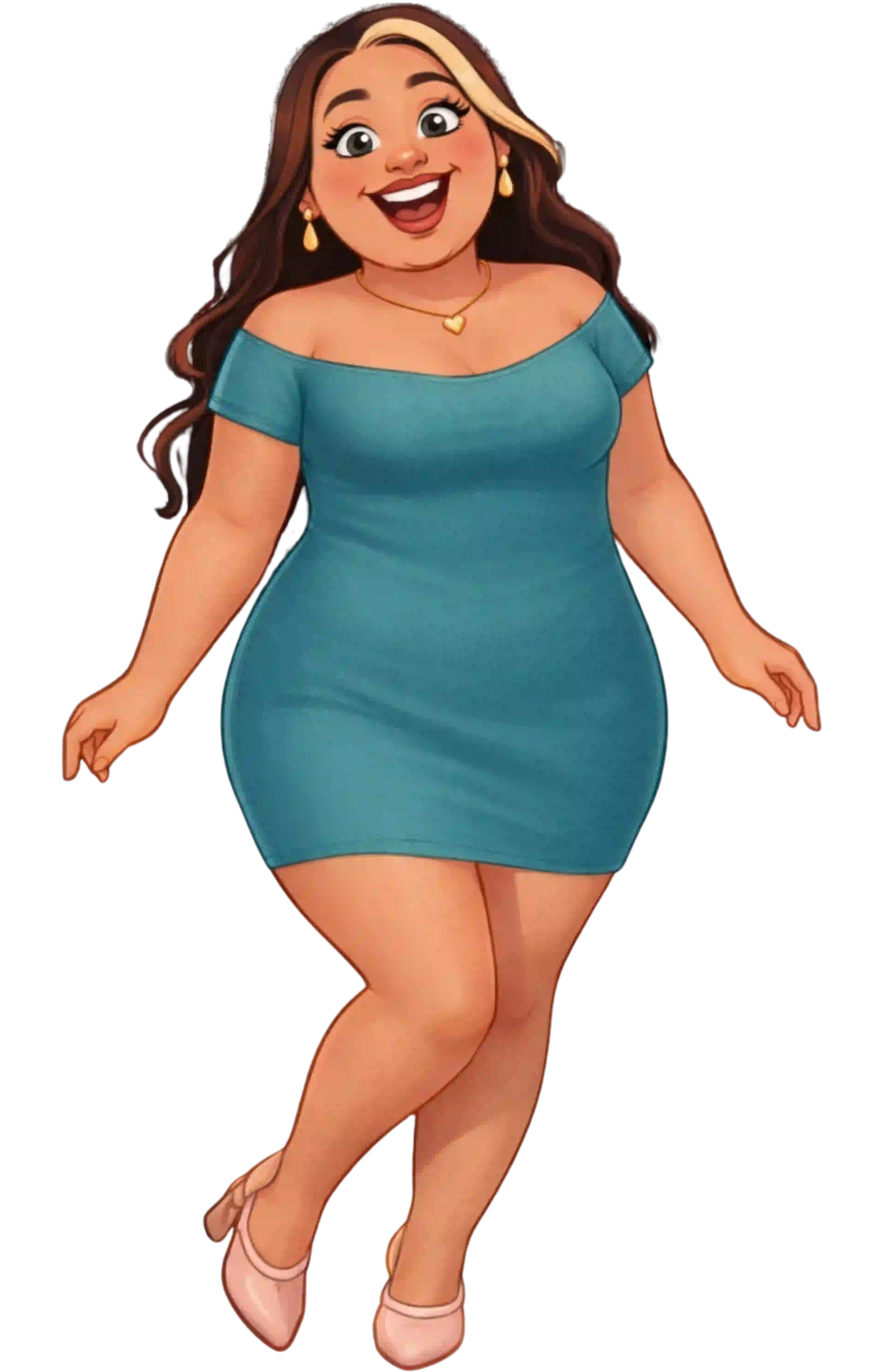 Monita con vestido corto